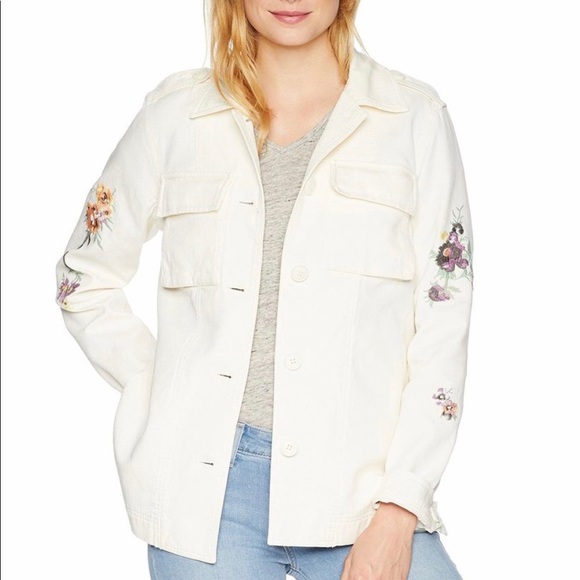 Levi's Tops - Levi’s Floral Embroidered Cotton Shirt Jacket